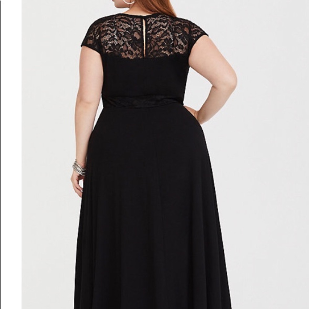 Torrid Black jersey illusion maxi dress